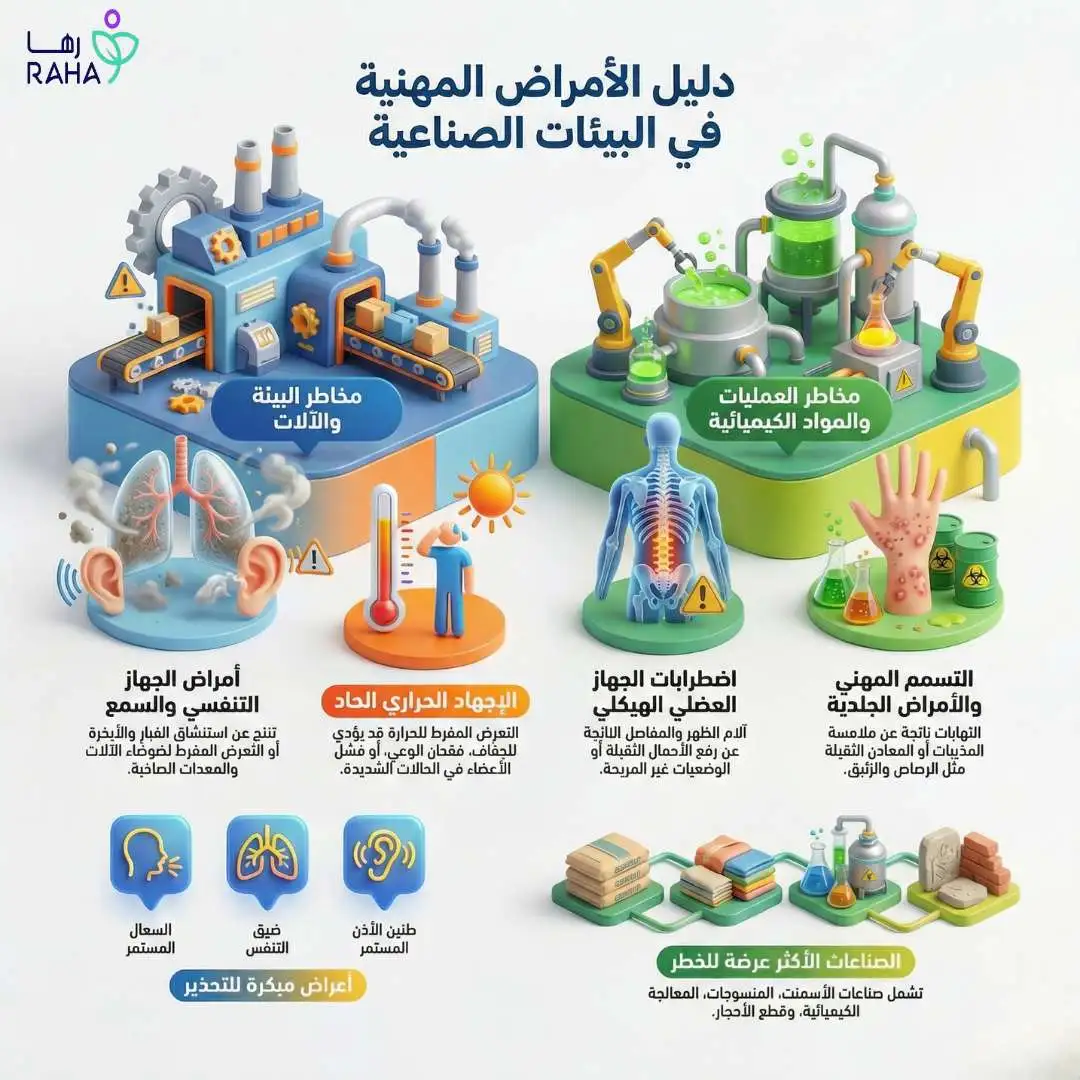 الأمراض المهنية الشائعة في المصانع